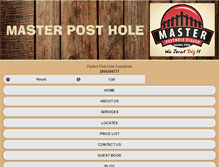 Tablet Screenshot of masterpostholes.com